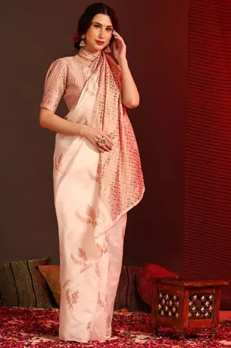 Woven design pure cotton kanjeevaram saree