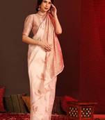 Woven design pure cotton kanjeevaram saree