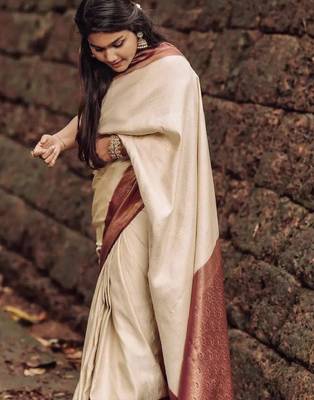 Woven design zari kanjeevaram saree 2
