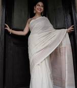 Woven design zari saree