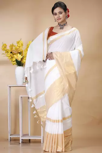 Pure cotton khadi saree