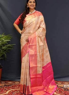 Woven design zari kanjeevaram saree 1