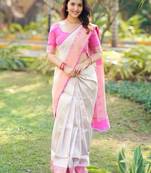 Woven design zari kanjeevaram saree