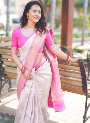 Woven design zari kanjeevaram saree 4