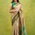 cream zari embroidery silk blend kanjeevaram saree with