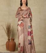 Woven design daily wear saree with matching blouse