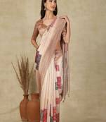 Woven design daily wear saree with matching blouse