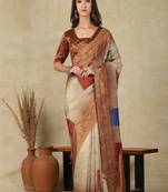Ethnic motifs kasavu saree