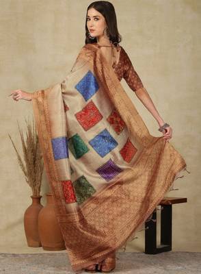 Ethnic motifs kasavu saree 3