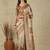 Ethnic motifs woven design silk cotton kasavu saree