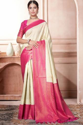 Woven design handloom kanjeevaram saree