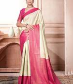 Woven design handloom kanjeevaram saree