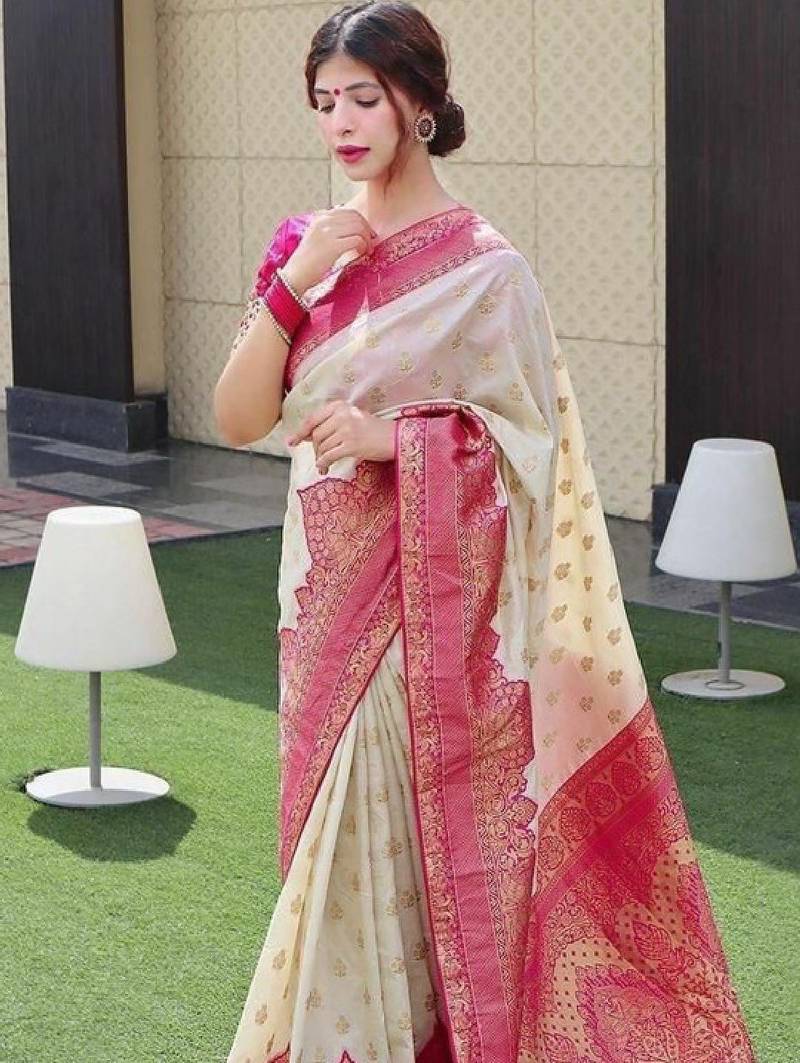 Woven design zari kanjeevaram saree