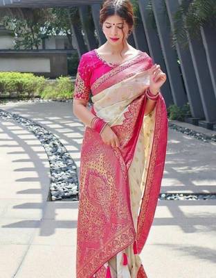 Woven design zari kanjeevaram saree 3
