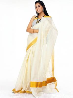 Zari pure cotton kasavu saree 1