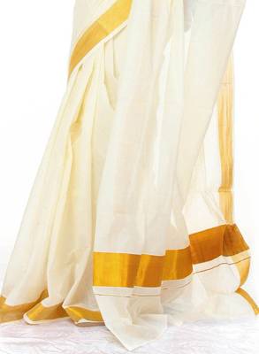Zari pure cotton kasavu saree 3