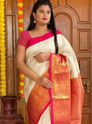 Woven design zari saree 3