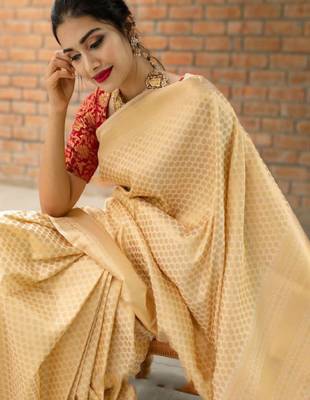 Woven design zari kanjeevaram saree 4