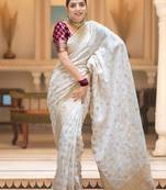 Woven design zari art silk kanjeevaram saree