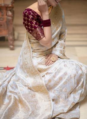 Woven design zari art silk kanjeevaram saree 2