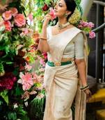 Woven design zari art silk kanjeevaram saree