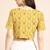 Yellow cotton sanganeri printed non padded blouse