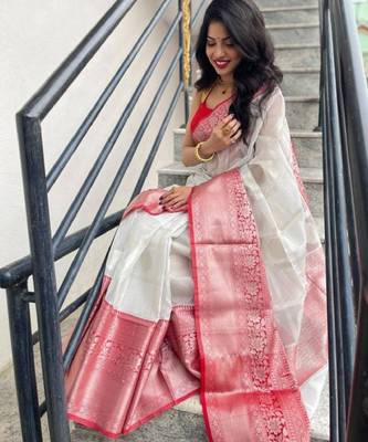 Woven design zari kanjeevaram saree 4
