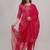 Pink Printed Indian Straight Cotton Salwar Kameez Kurti Pant Set for Women - Set of 3
