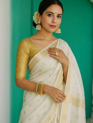 Woven design zari kanjeevaram saree 4