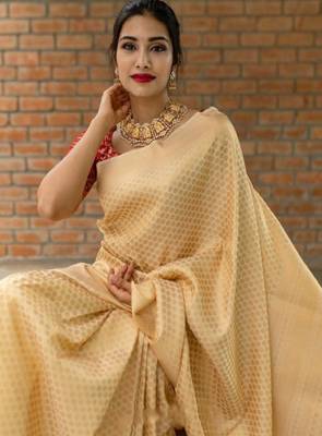 Woven design zari kanjeevaram saree 3