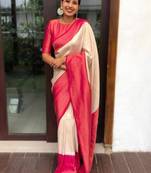 Woven design zari kanjeevaram saree