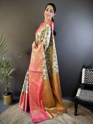 Woven design zari kanjeevaram saree 2