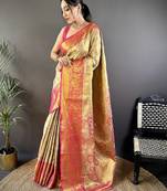 Woven design zari kanjeevaram saree