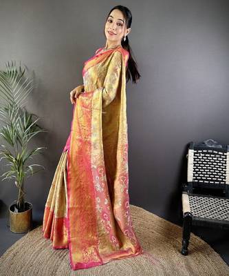 Woven design zari kanjeevaram saree 2