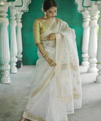 Woven design zari kanjeevaram saree 4