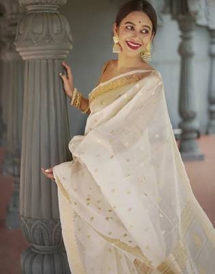 Woven design zari kasavu saree 2