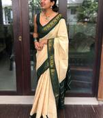 Woven design zari silk blend banarasi saree