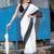 Woven design bordered pure cotton saree