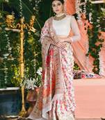 Floral printed zari art silk kanjeevaram saree