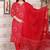 Red Printed Indian Straight Cotton Salwar Kameez Kurti Pant Set for Women - Set of 3