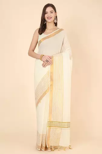 Zari pure cotton kasavu saree