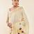 Off-white & gold woven design embroidered tissue kasavu saree