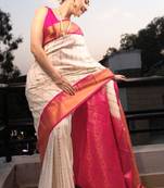 Ethnic motifs zari art silk designer kanjeevaram zari saree