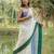 White color cotton zari saree