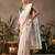 Floral printed kasavu saree