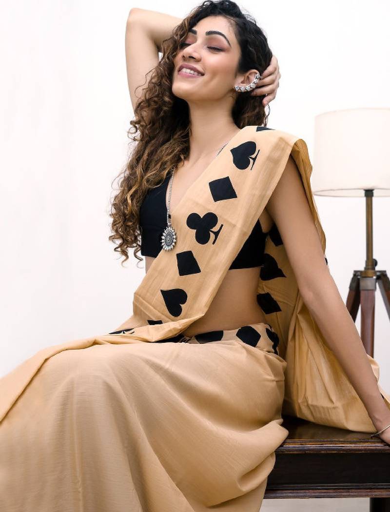 Printed border pure cotton saree