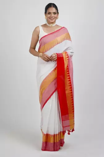 Pure cotton saree with woven design border