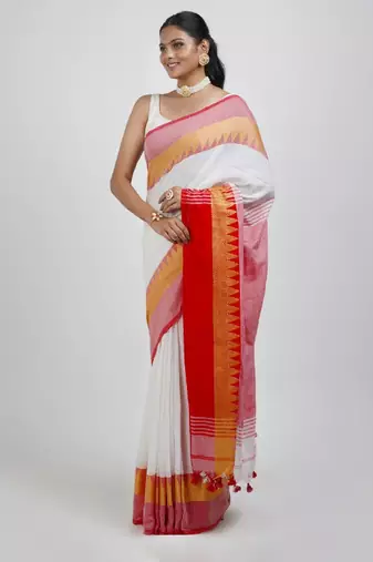 Pure cotton saree with woven design border