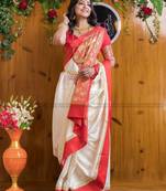 Woven design zari kanjeevaram saree