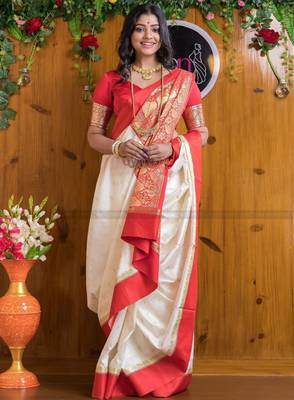 Woven design zari kanjeevaram saree 3